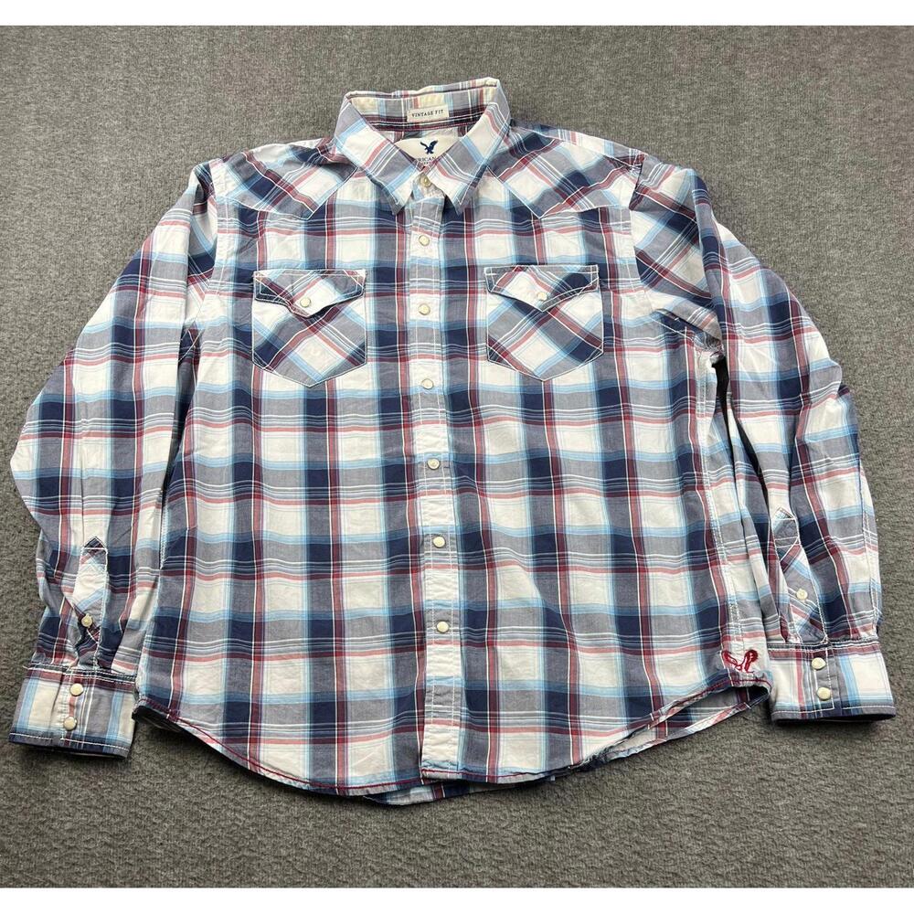 American Eagle‎ Outfitters Vintage Fit XL Casual Plaid Shirt
